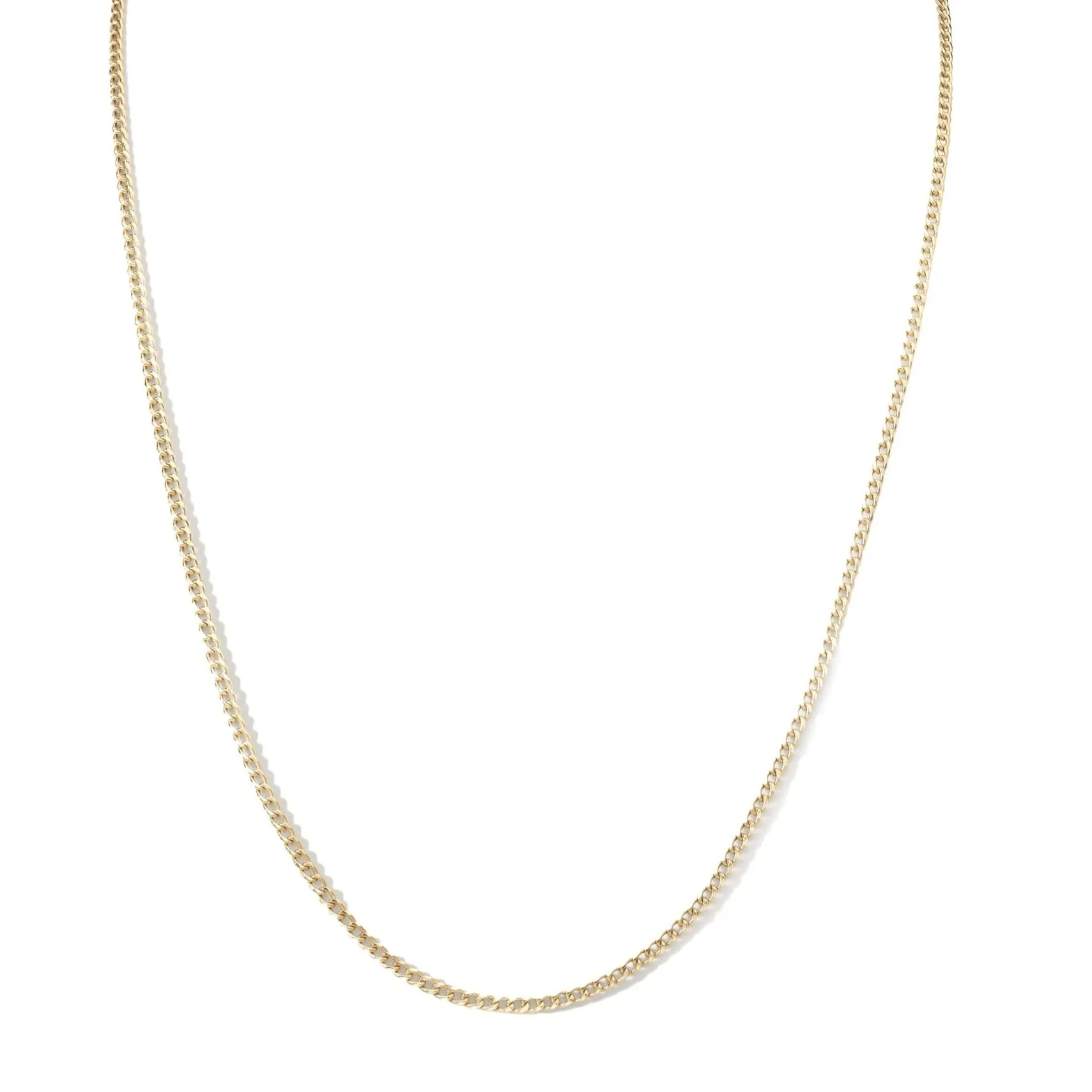 10K Gold Baby Curb Chain Necklace - 20