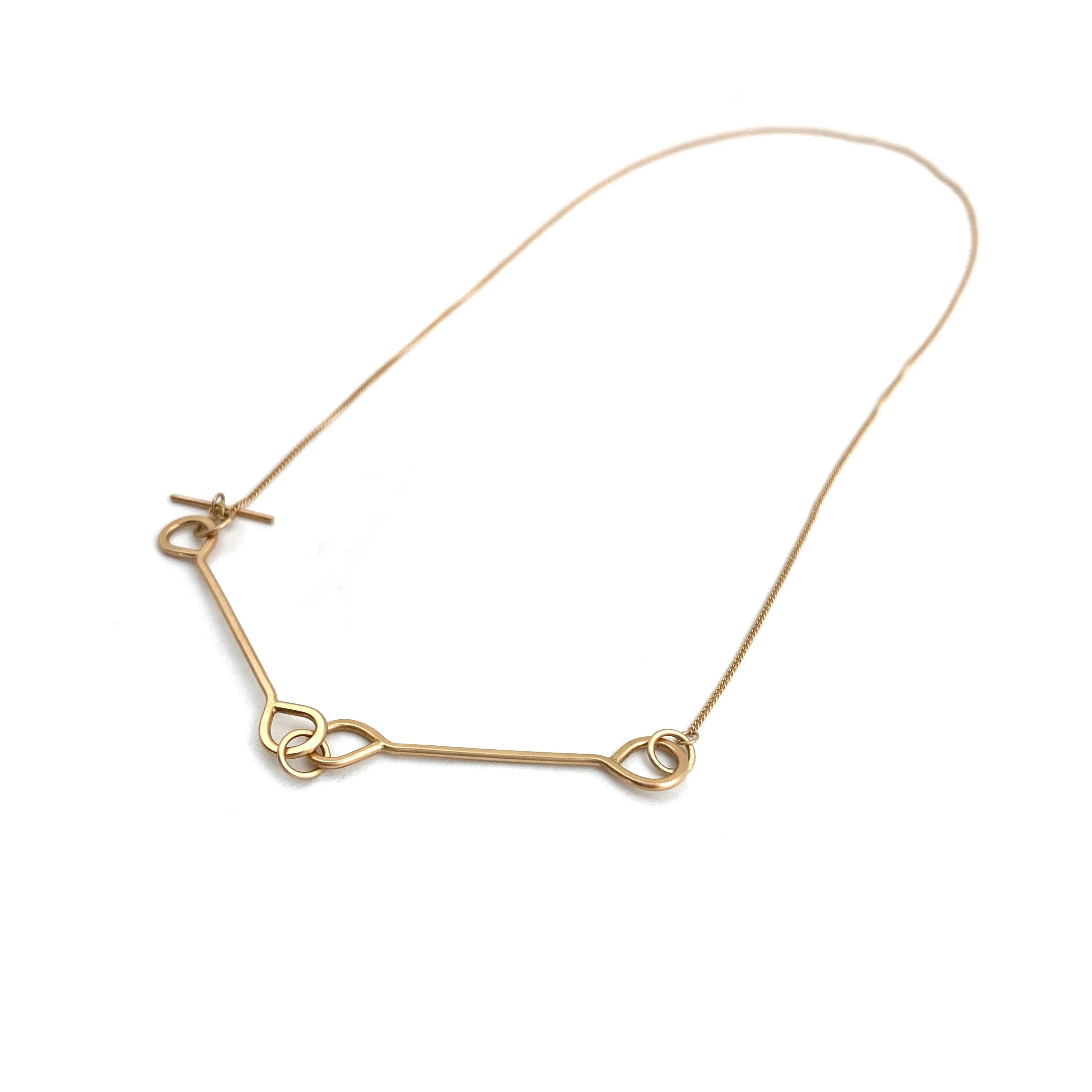 14k Yellow Gold Toggle Necklace