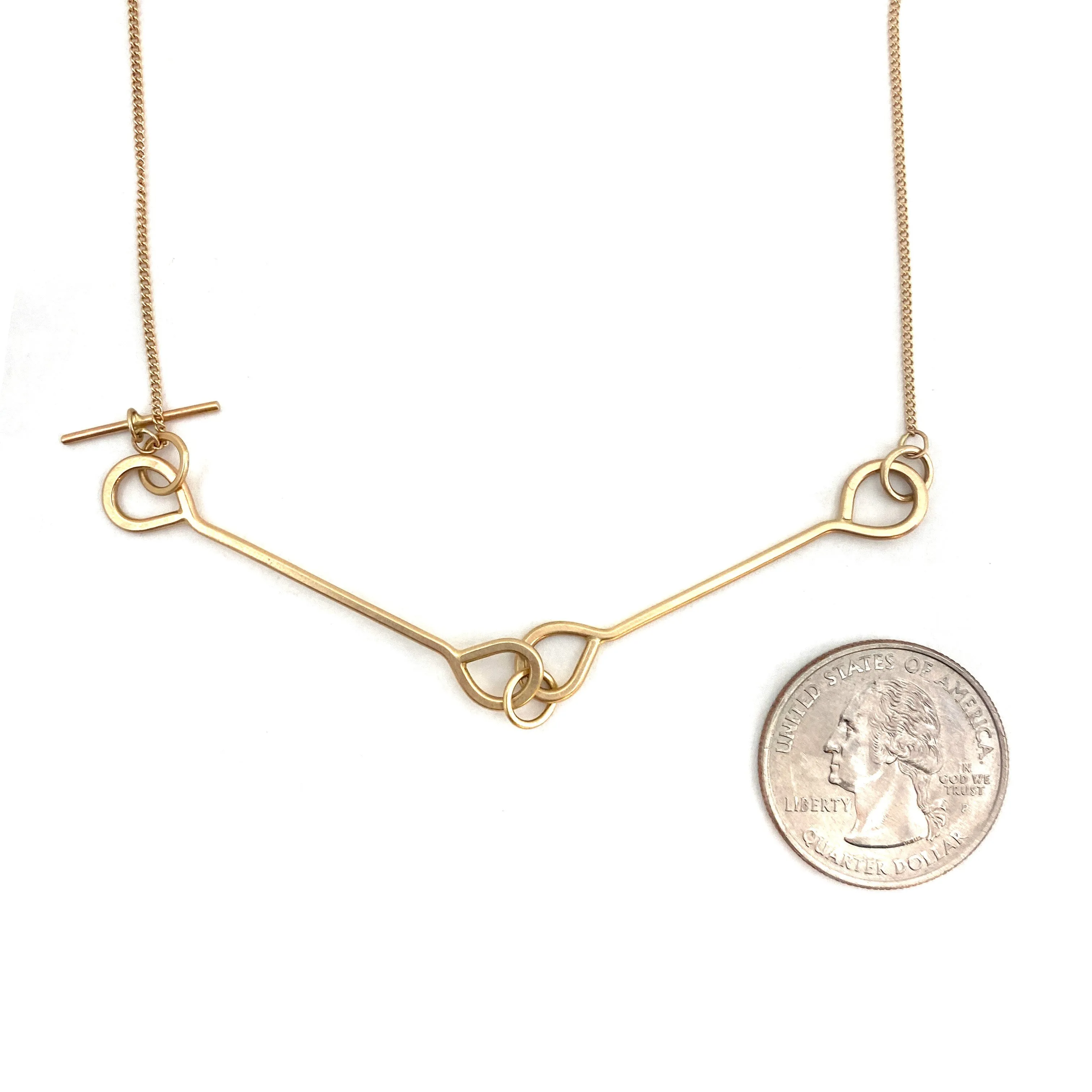 14k Yellow Gold Toggle Necklace