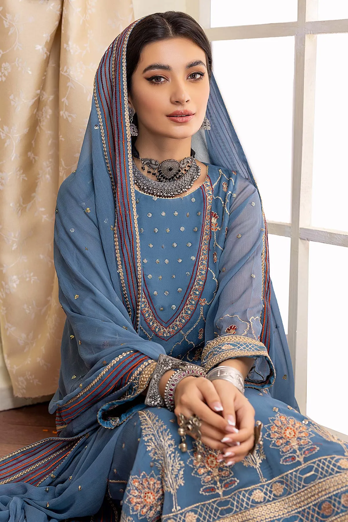 3-Pc Charizma Unstitched Polly Chiffon Collection CPC22-02