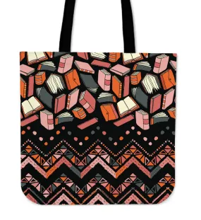 Abstract Books Linen Tote Bag