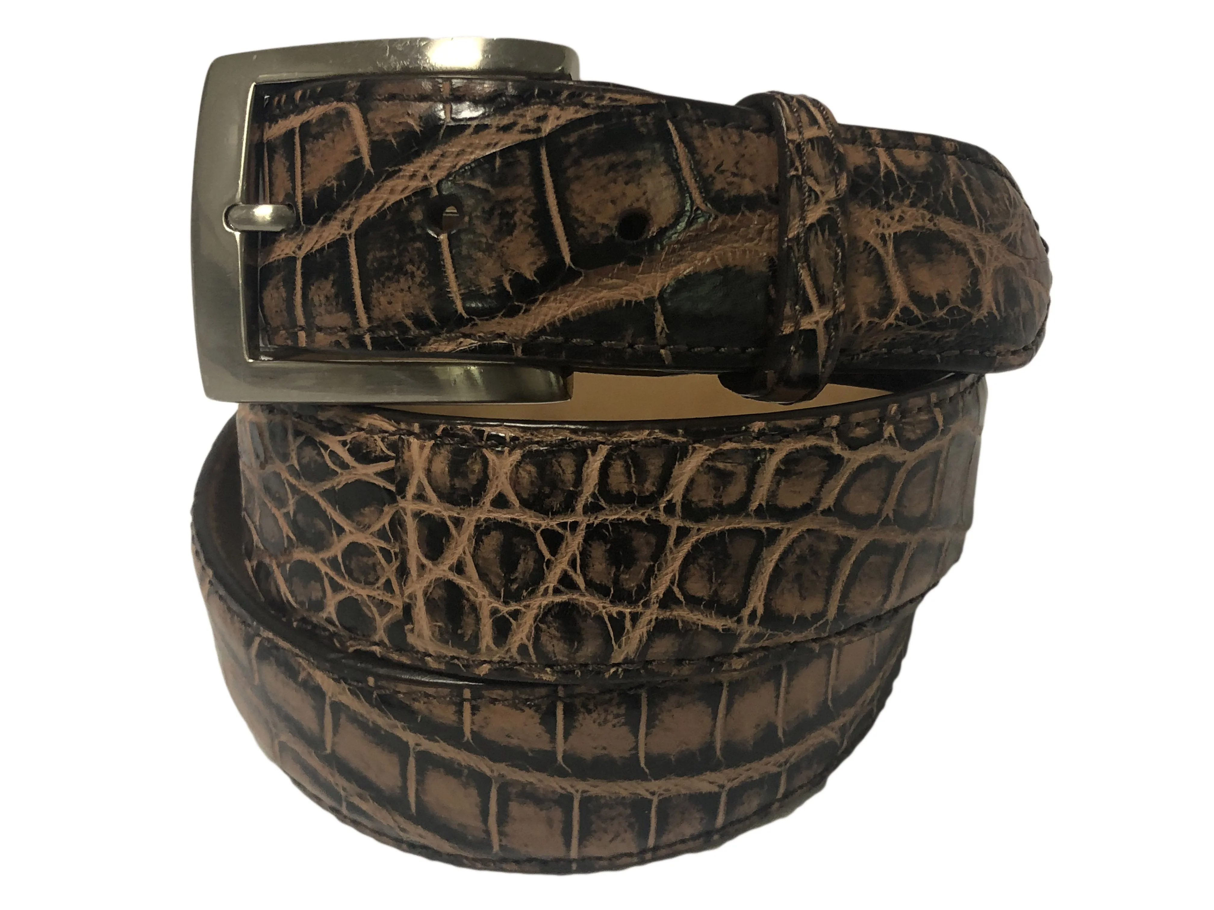 Alligator Skin Handpainted Brown/Black