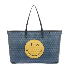 ANYA HINDMARCH I Am A Plastic Bag Wink Tote Bag - Marine