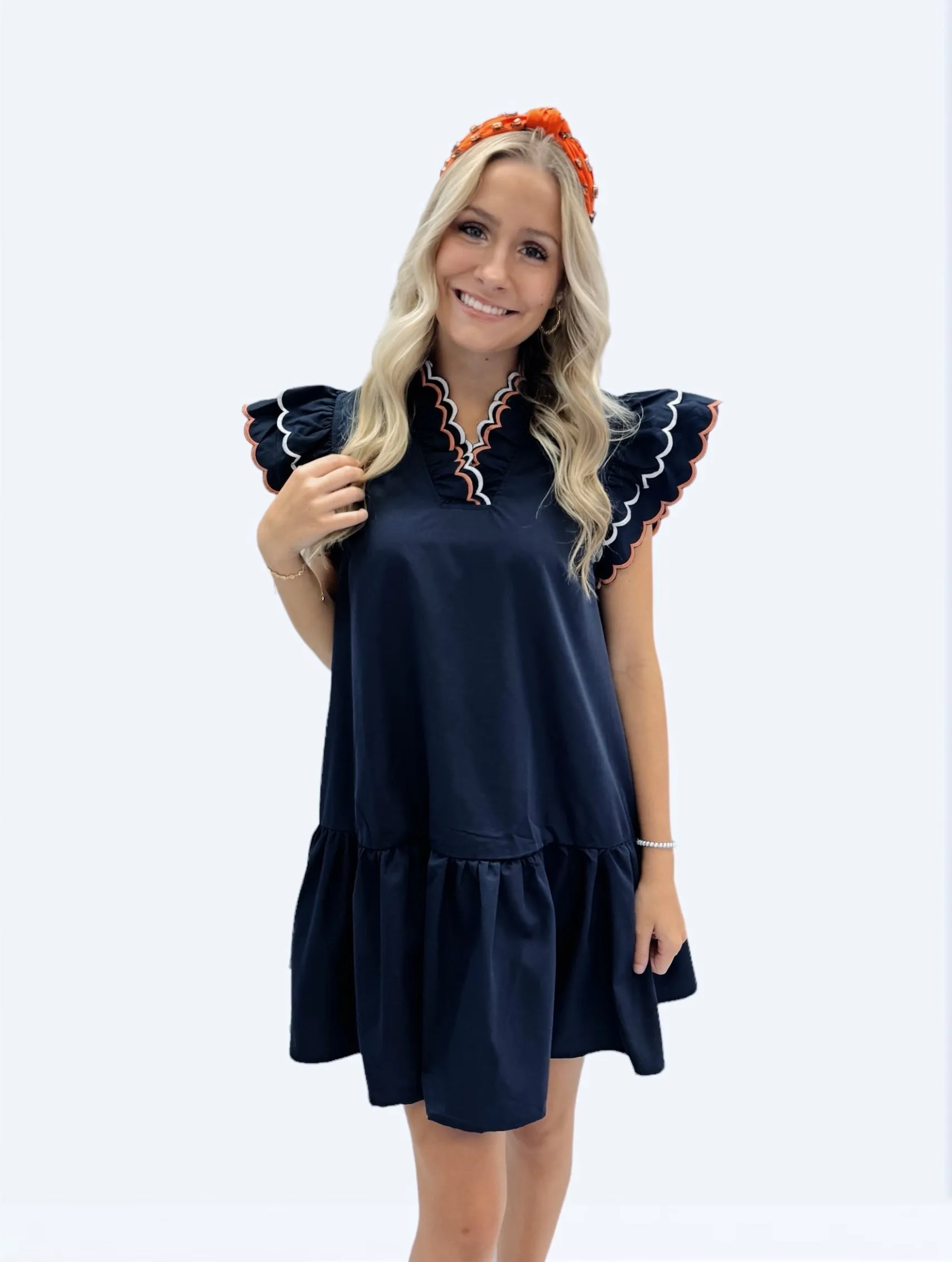 AU Ruffle Game Day Dress