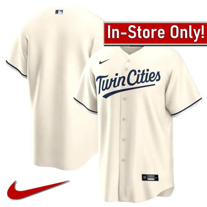 AVAILABLE IN-STORE ONLY! Minnesota Twins Nike Cream Twin Cities Home Alternate Replica Jersey