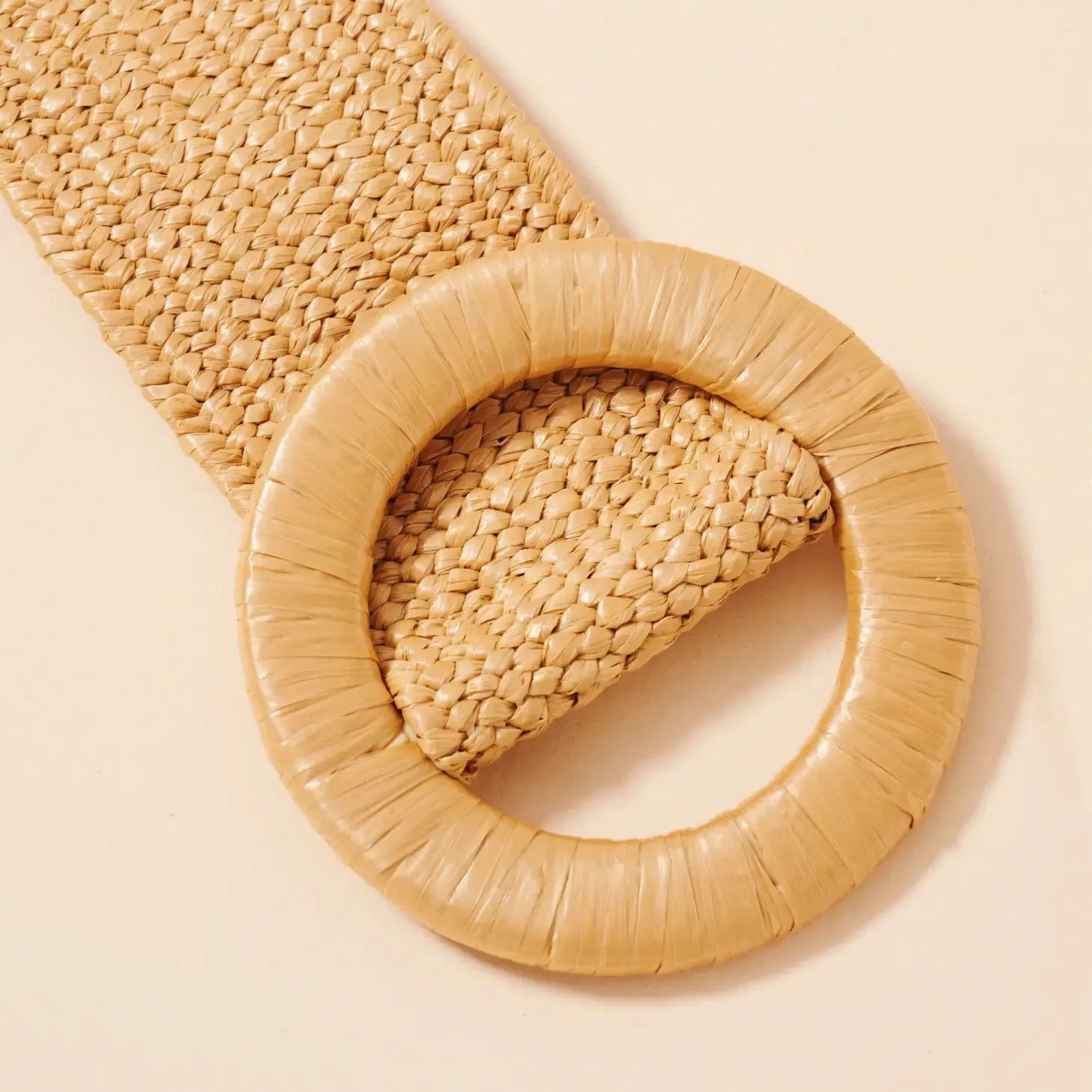 Avie Wide Straw Belt