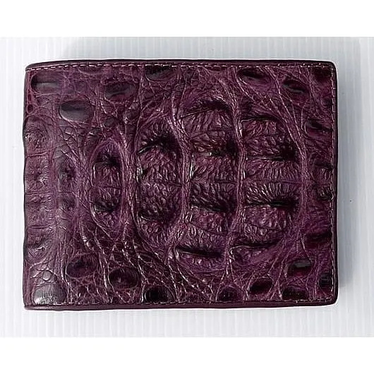 Big Violet Hornback Crocodile Mens Wallet