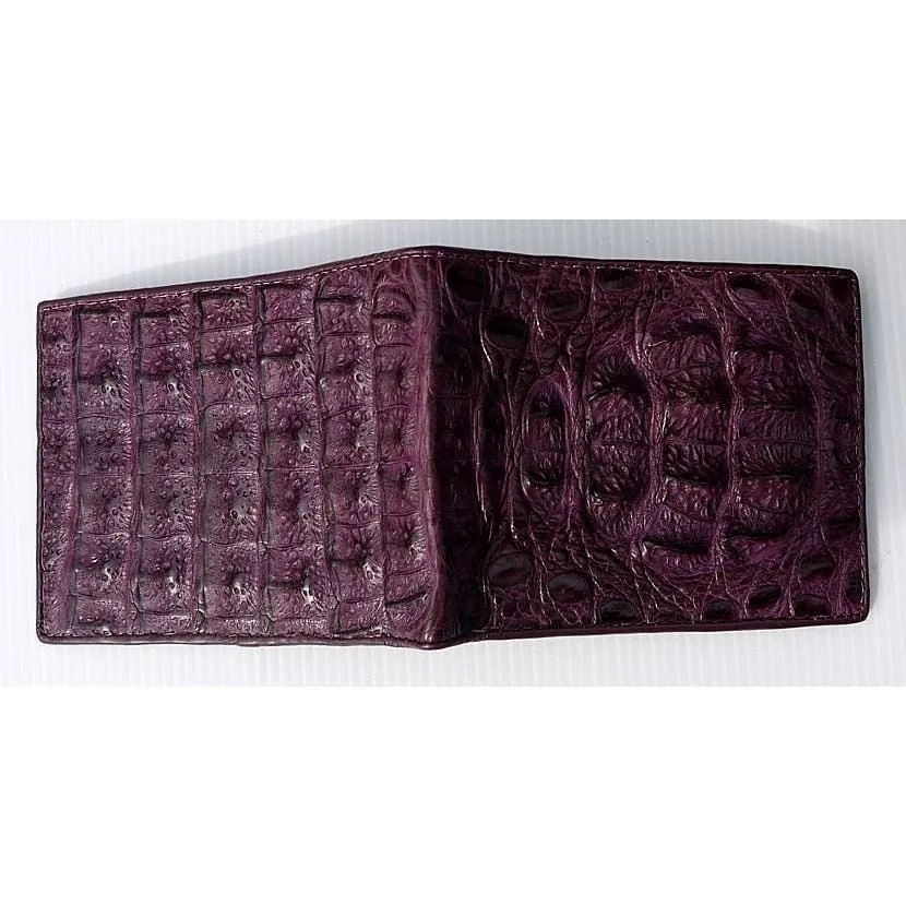 Big Violet Hornback Crocodile Mens Wallet