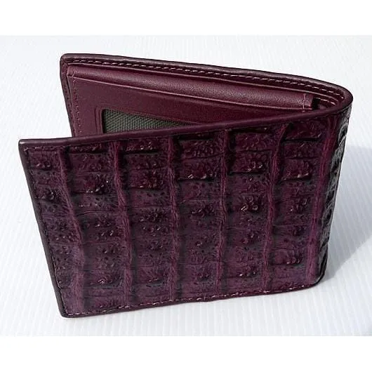 Big Violet Hornback Crocodile Mens Wallet