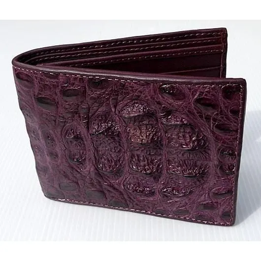 Big Violet Hornback Crocodile Mens Wallet