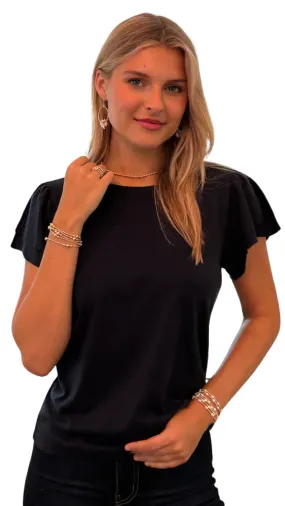 Black Flutter Tee