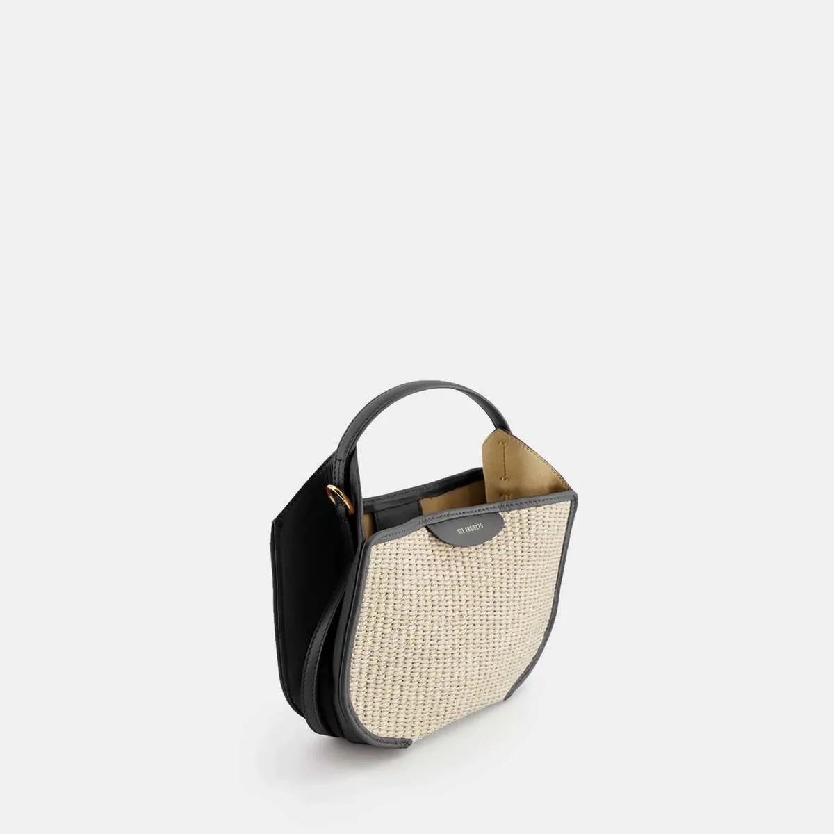 Black Raffia Helene Hobo Mini Crossbody - Black