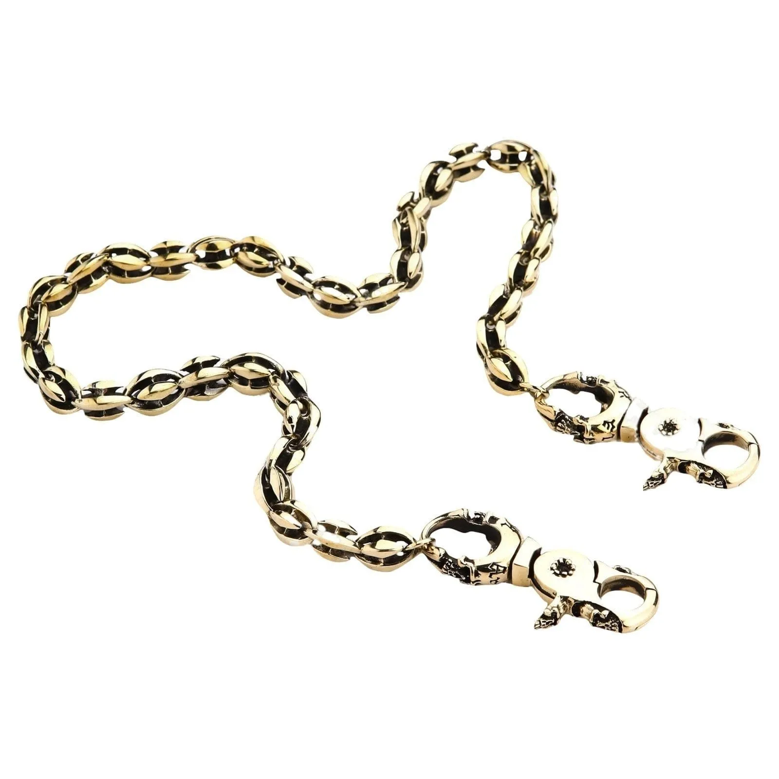 Blade Blossom Brass Wallet Chain