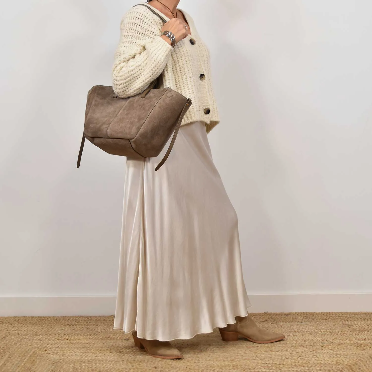 Bolso tote taupe