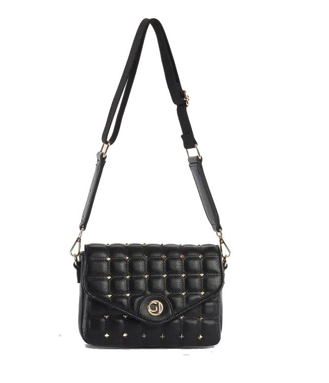 BORSA GAUDì DONNA CROSSBODY MATELASSE CON BORCHIE NERO 22X16X5CM V3AI-11281_V0001