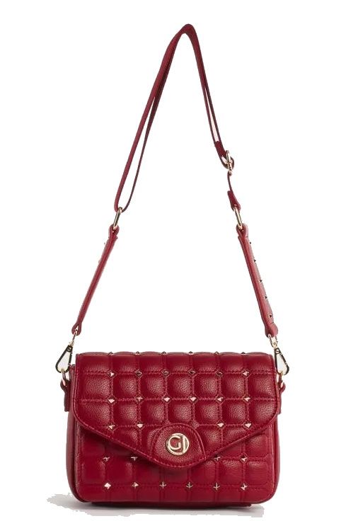 BORSA GAUDì DONNA CROSSBODY MATELASSE CON BORCHIE ROSSO 22X16X5CM V3AI-11281_V0018