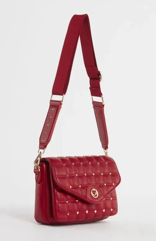 BORSA GAUDì DONNA CROSSBODY MATELASSE CON BORCHIE ROSSO 22X16X5CM V3AI-11281_V0018