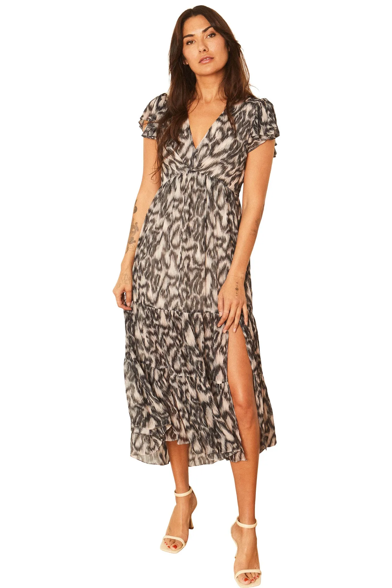 Caballero Mia Dress in Inky Ikat