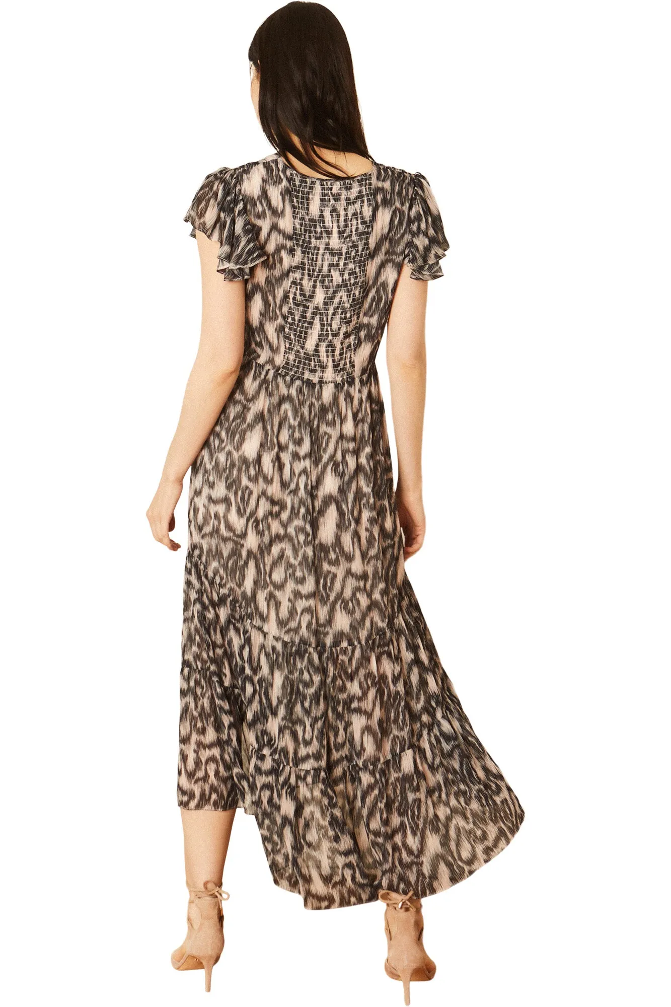 Caballero Mia Dress in Inky Ikat