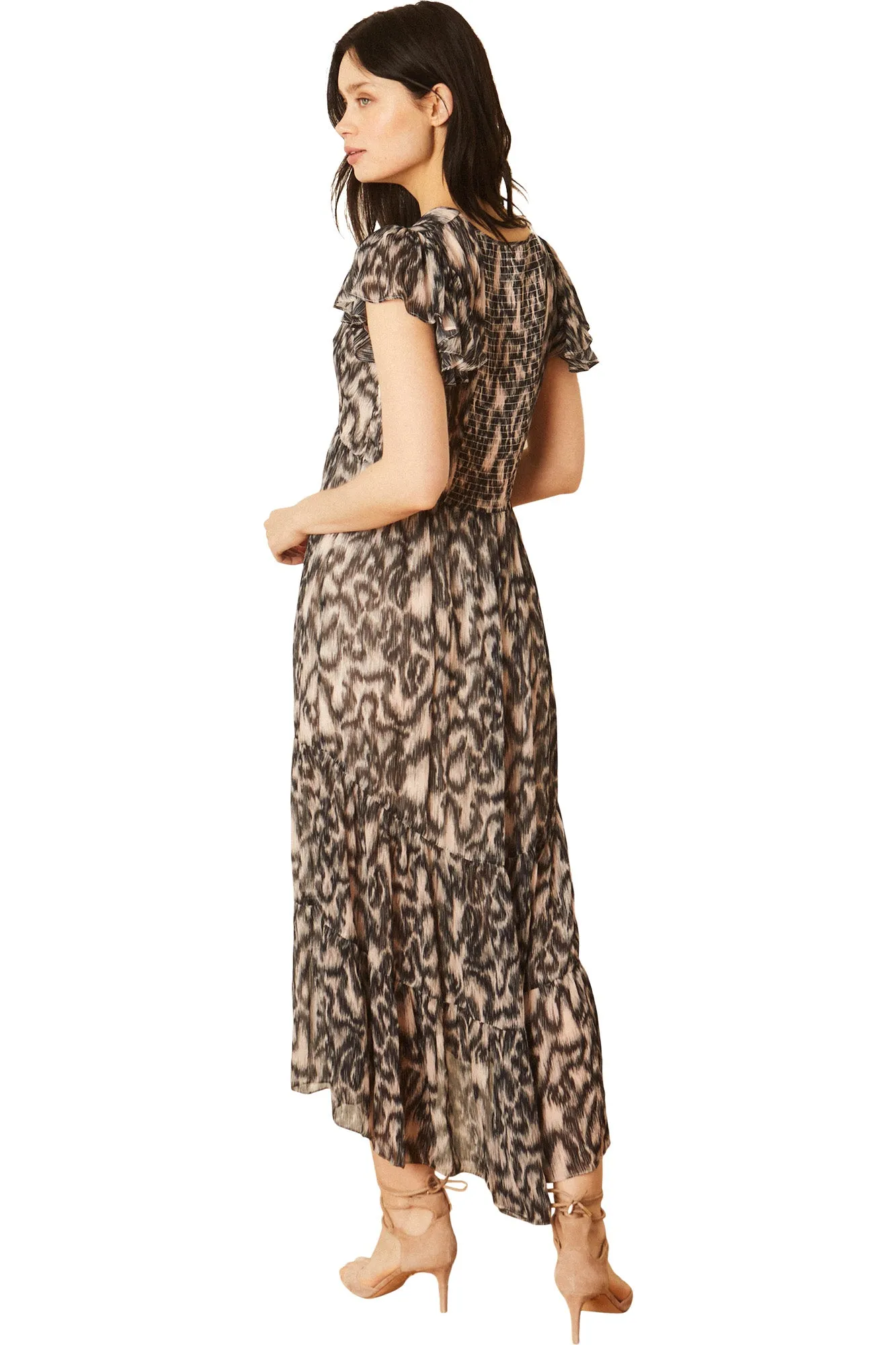 Caballero Mia Dress in Inky Ikat