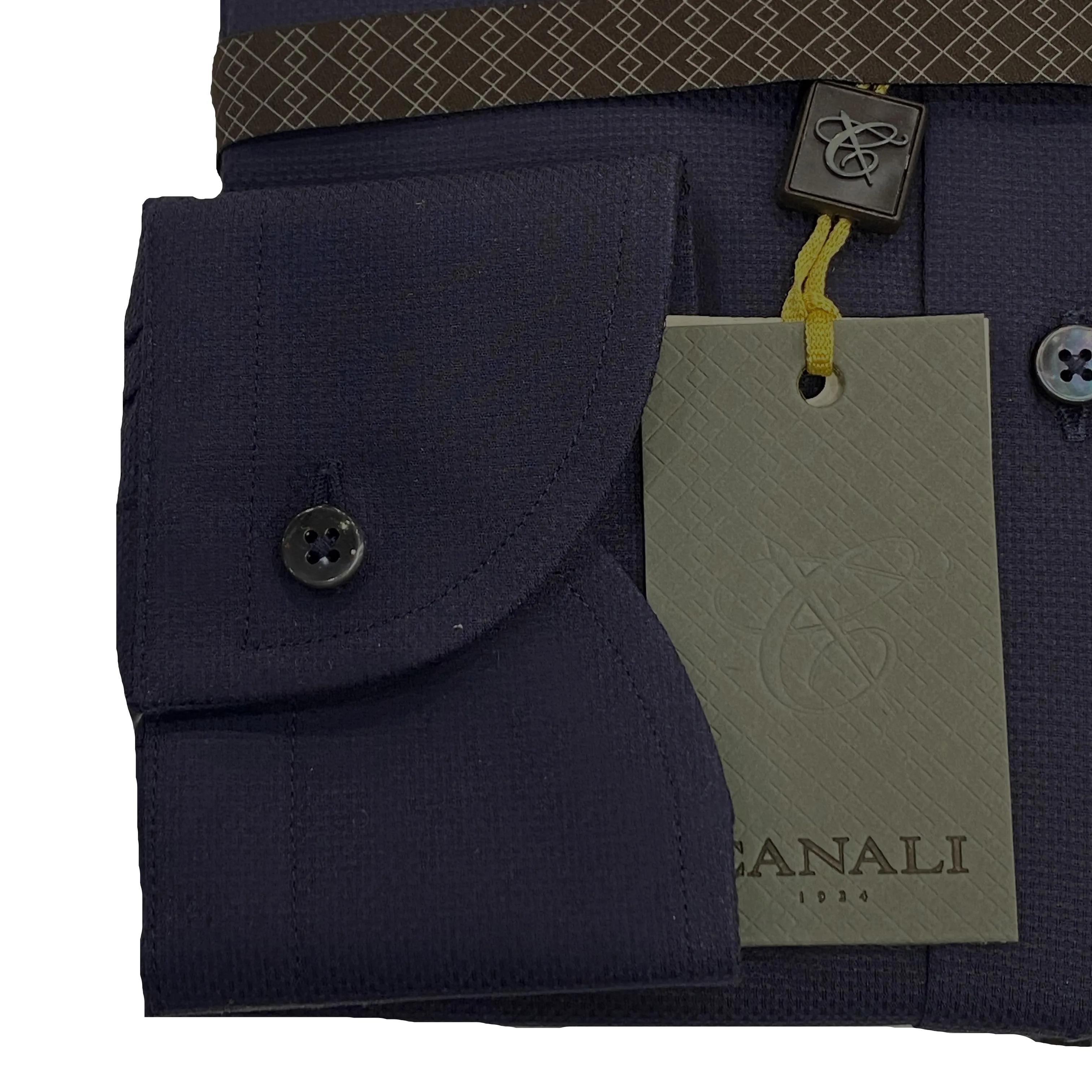 Canali Navy Slim Fit Shirt