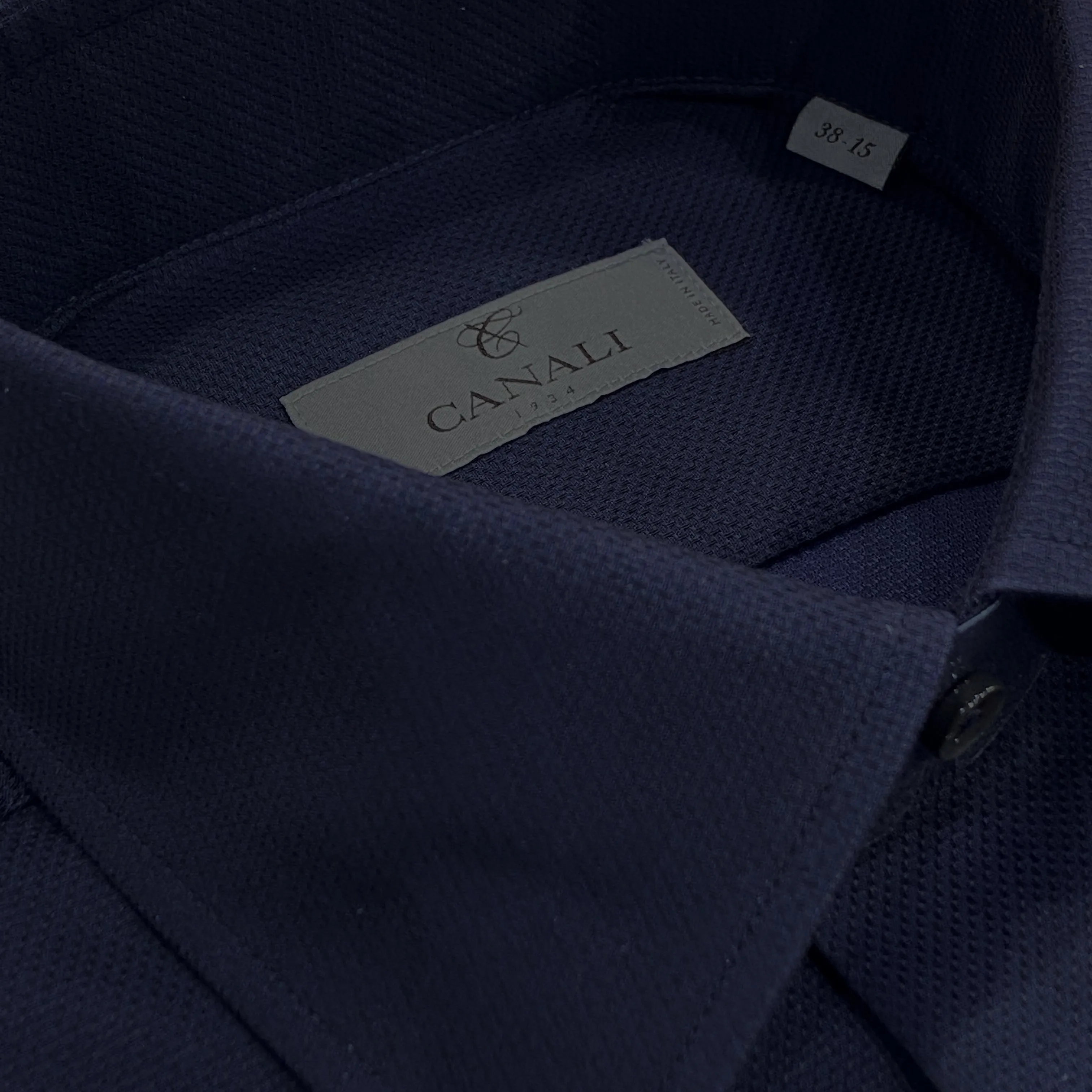 Canali Navy Slim Fit Shirt