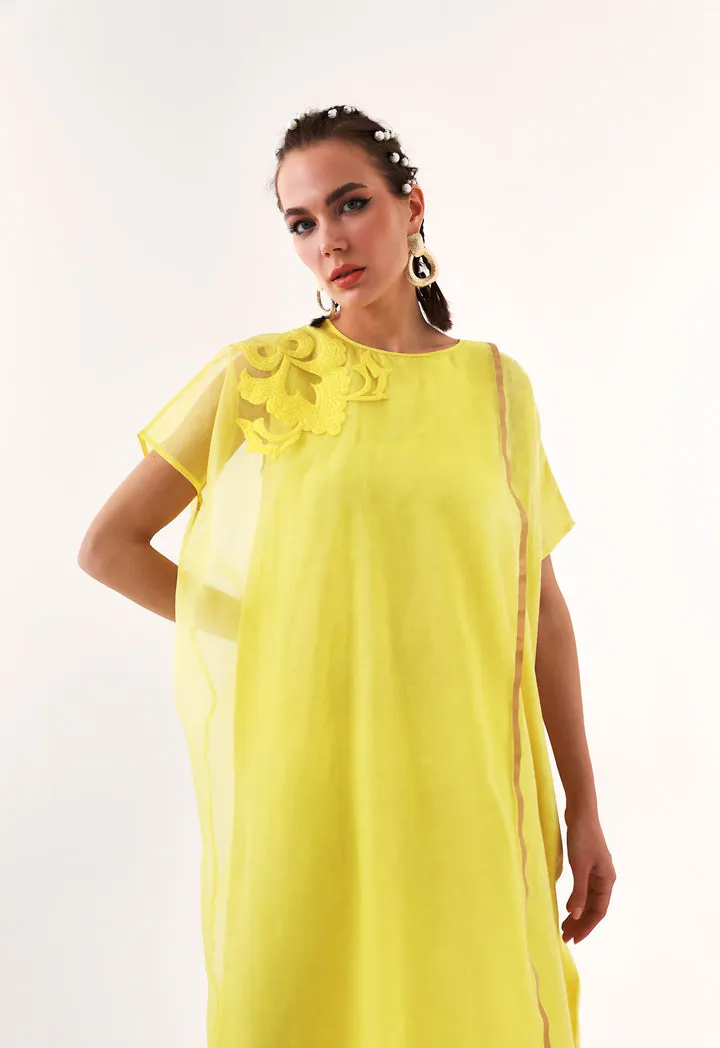 Chiffon Overlay Kaftan