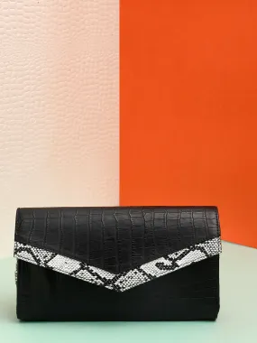 Croco Fold Clutch