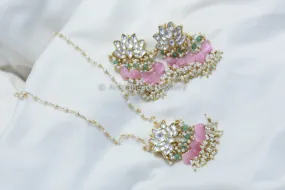 Dainty Lotus Jadau Kundan Set