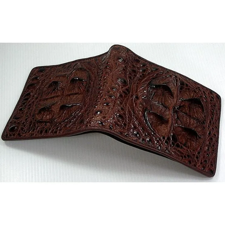 Dark Brown Double Head Crocodile Wallet