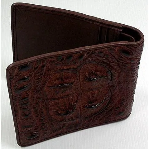 Dark Brown Double Head Crocodile Wallet