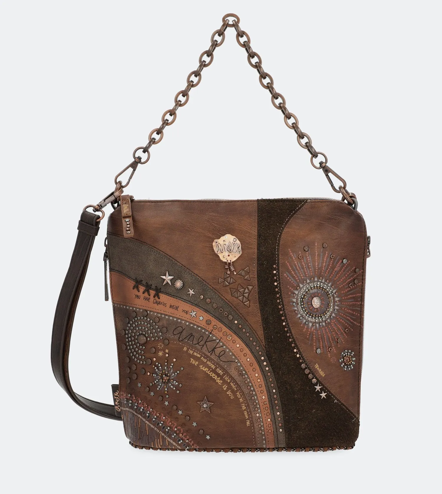 Delightful nature crossbody bag with a chain