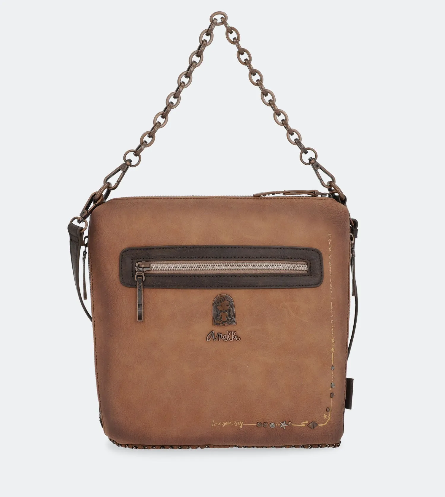 Delightful nature crossbody bag with a chain