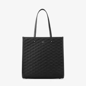 Diamond Tote North-south/m Black Diamond Embossed Nylon Tote Bag