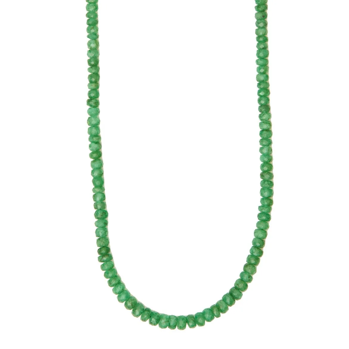 Faceted Emerald Beaded Necklace