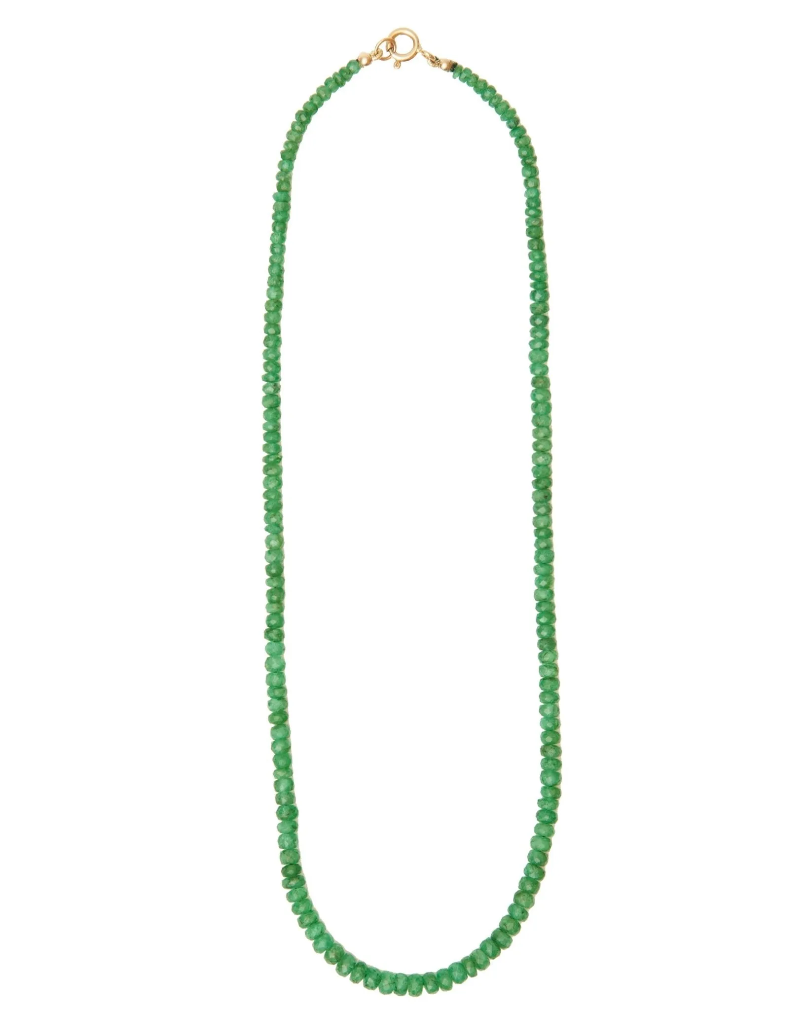 Faceted Emerald Beaded Necklace