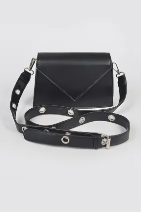 Faux Leather Crossbody w/gromme