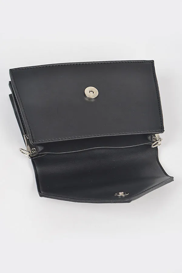 Faux Leather Crossbody w/gromme