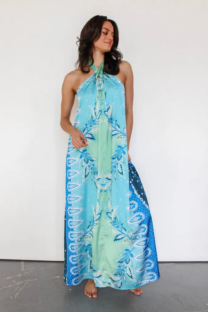 Find Me An Oasis Halter Maxi Dress