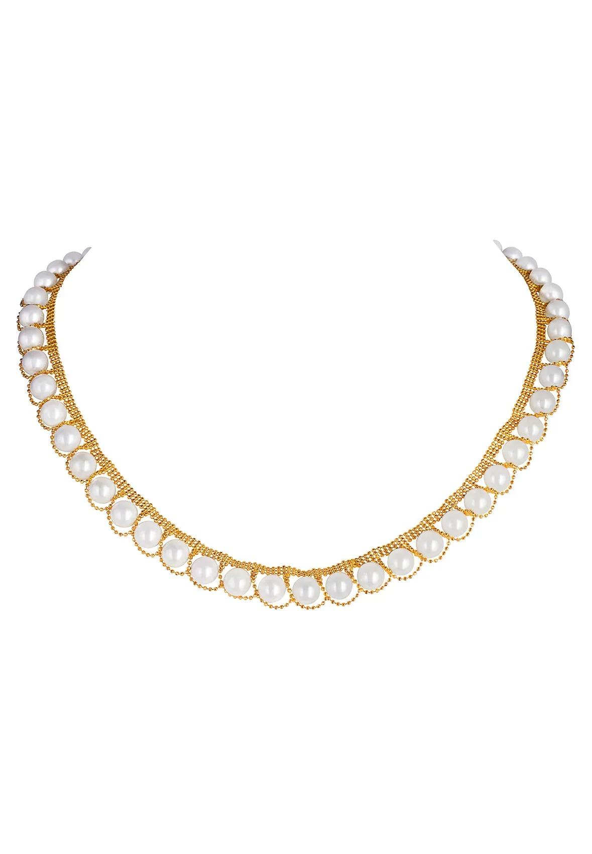 Gold and Akoya Pearl Necklace