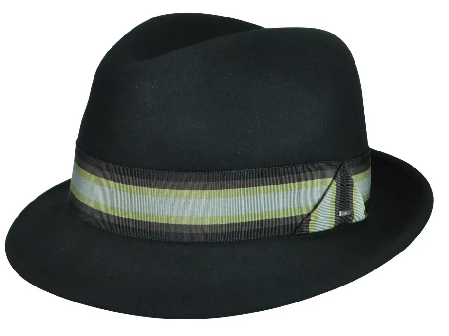 Goldring Classic Brim Litefelt Fedora With Stripe