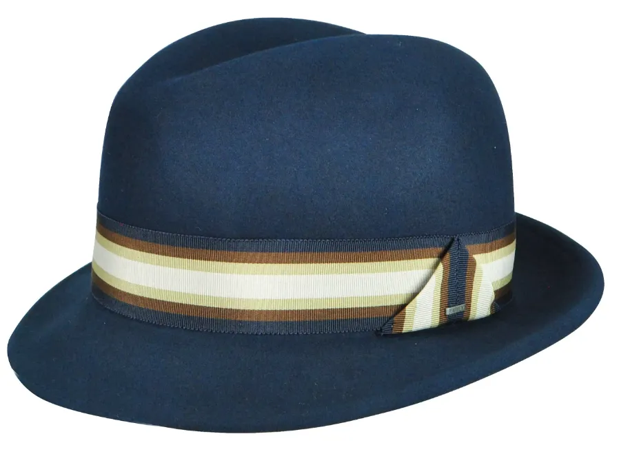 Goldring Classic Brim Litefelt Fedora With Stripe