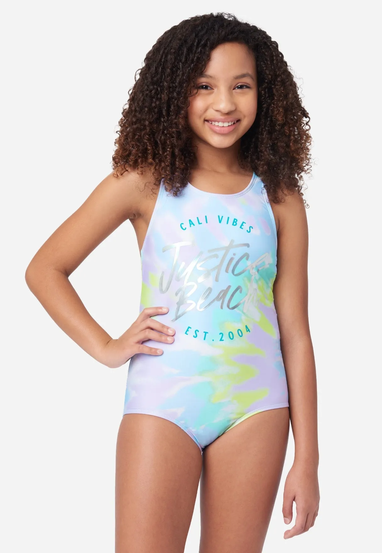 Graphic Racerback One-Piece Swimsuit