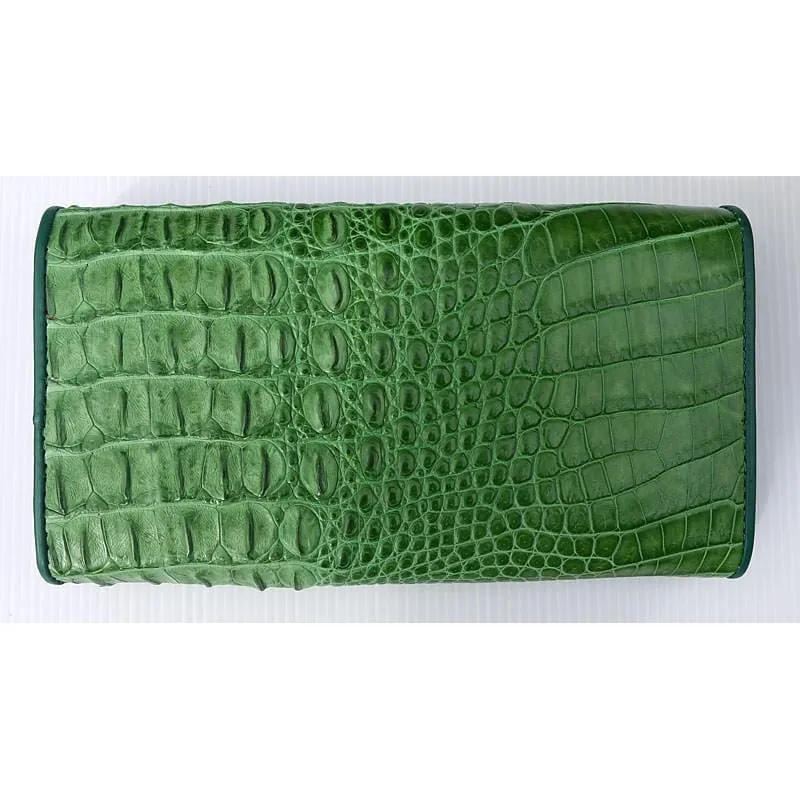 Green Crocodile Leather Wallet