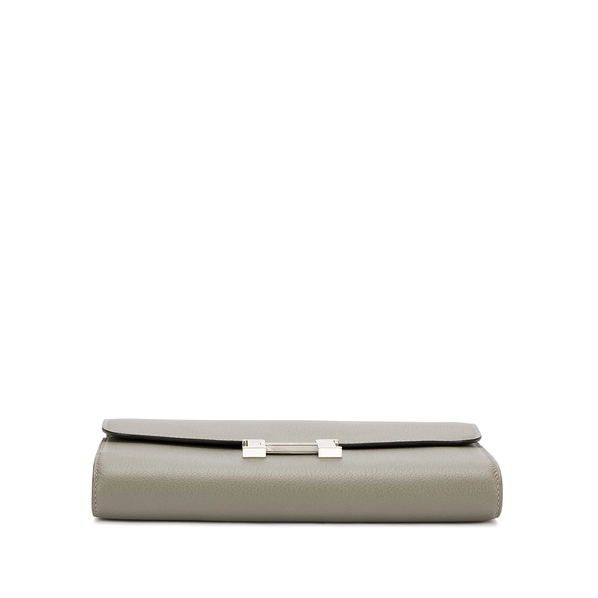 Hermès Gris Meyer Evercolor Constance-To-Go Wallet Palladium Hardware, 2024