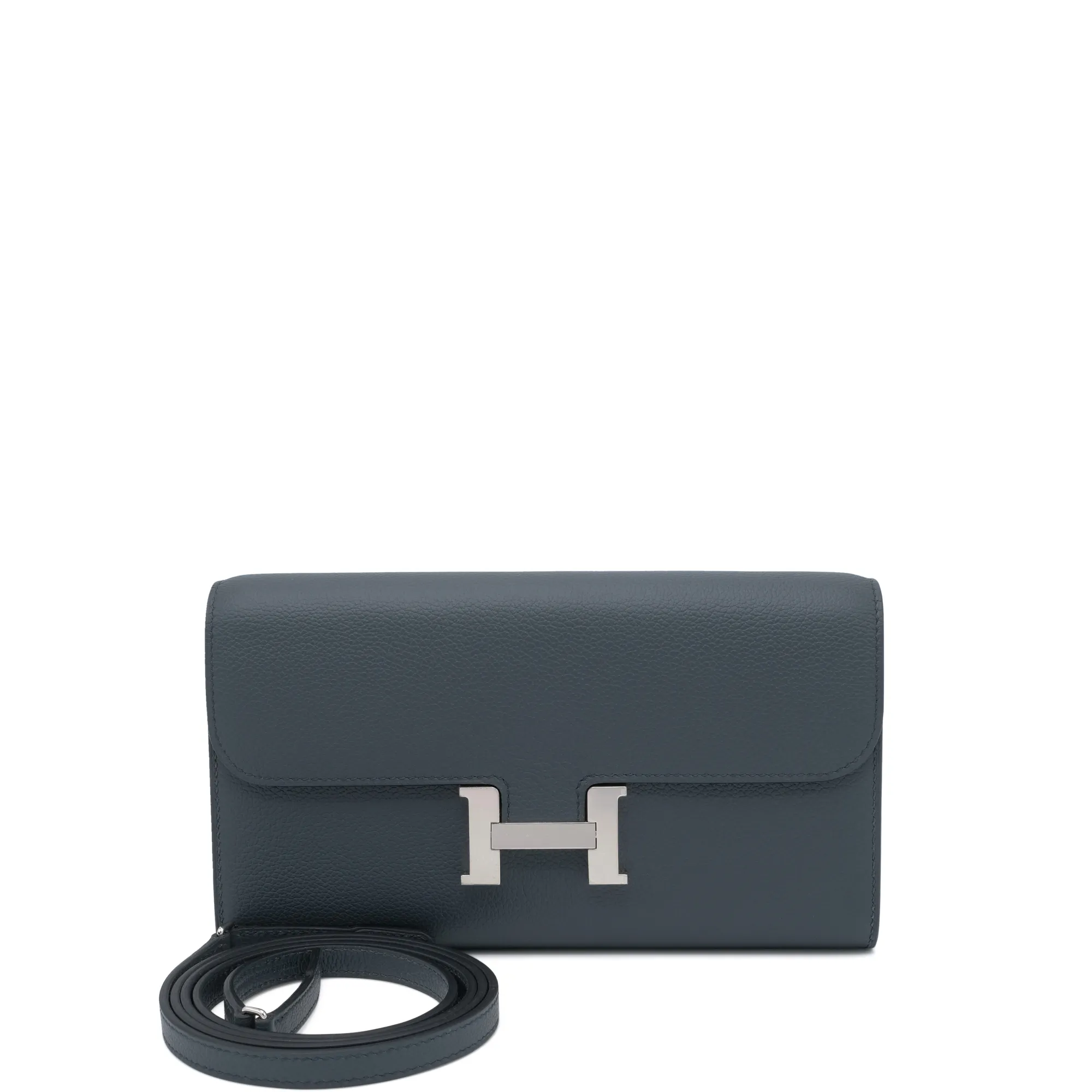 Hermès Gris Misty Evercolor Constance-To-Go Wallet Palladium Hardware, 2024