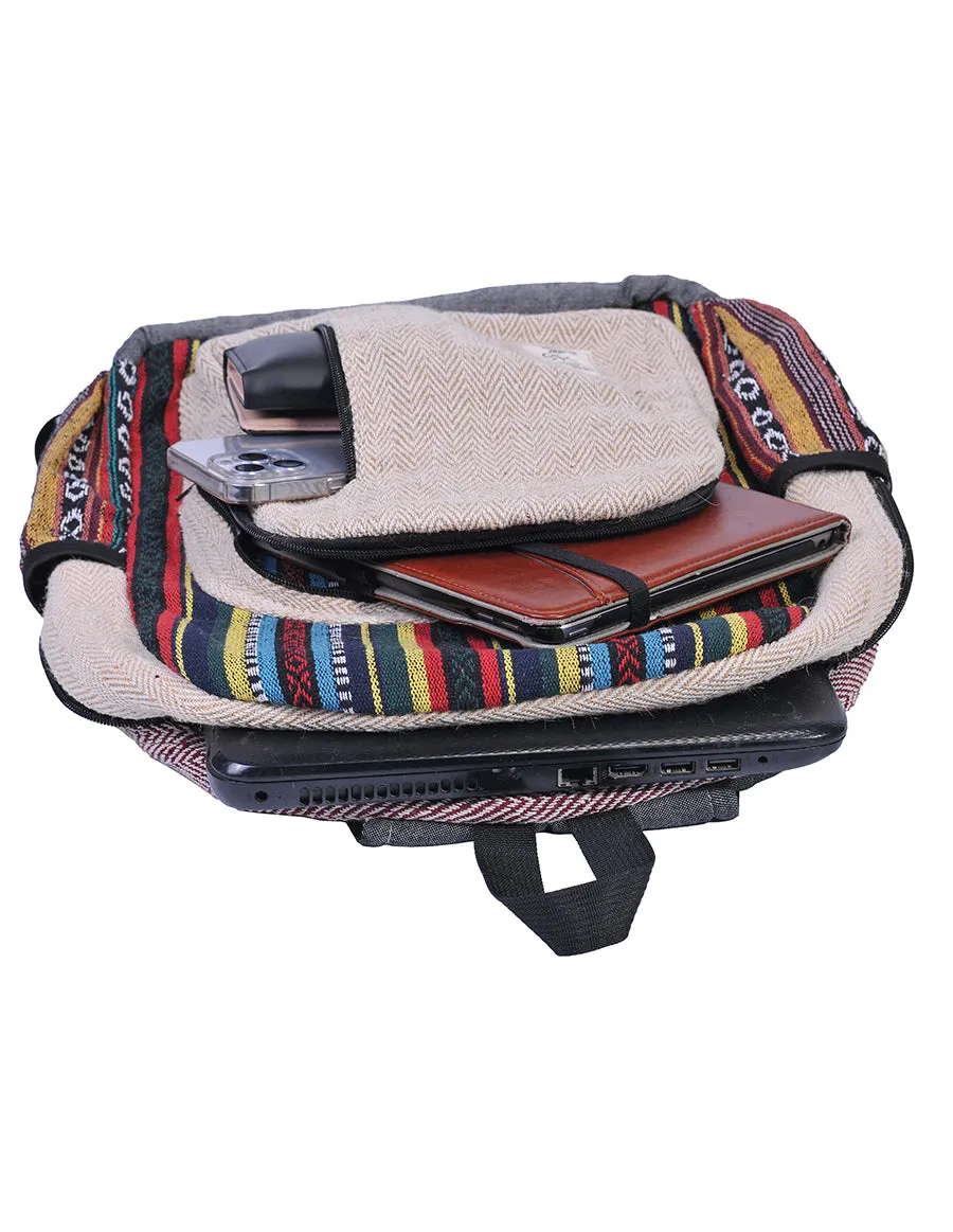 Hippie Boho Hemp Cotton Daypack Backpack Gheri