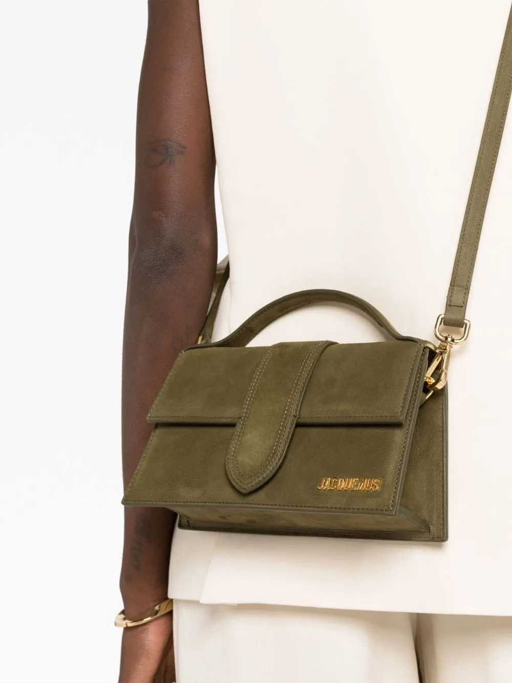 Jacquemus Le Grand Bambino Handbag in Dark Khaki