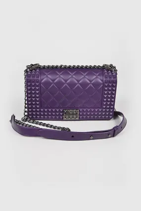 Jelly Studded Purple Clutch