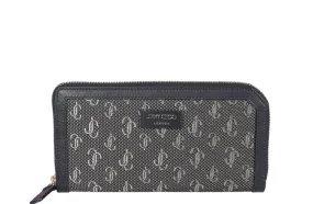 Jimmy Choo Allover Logo Zipped Wallet